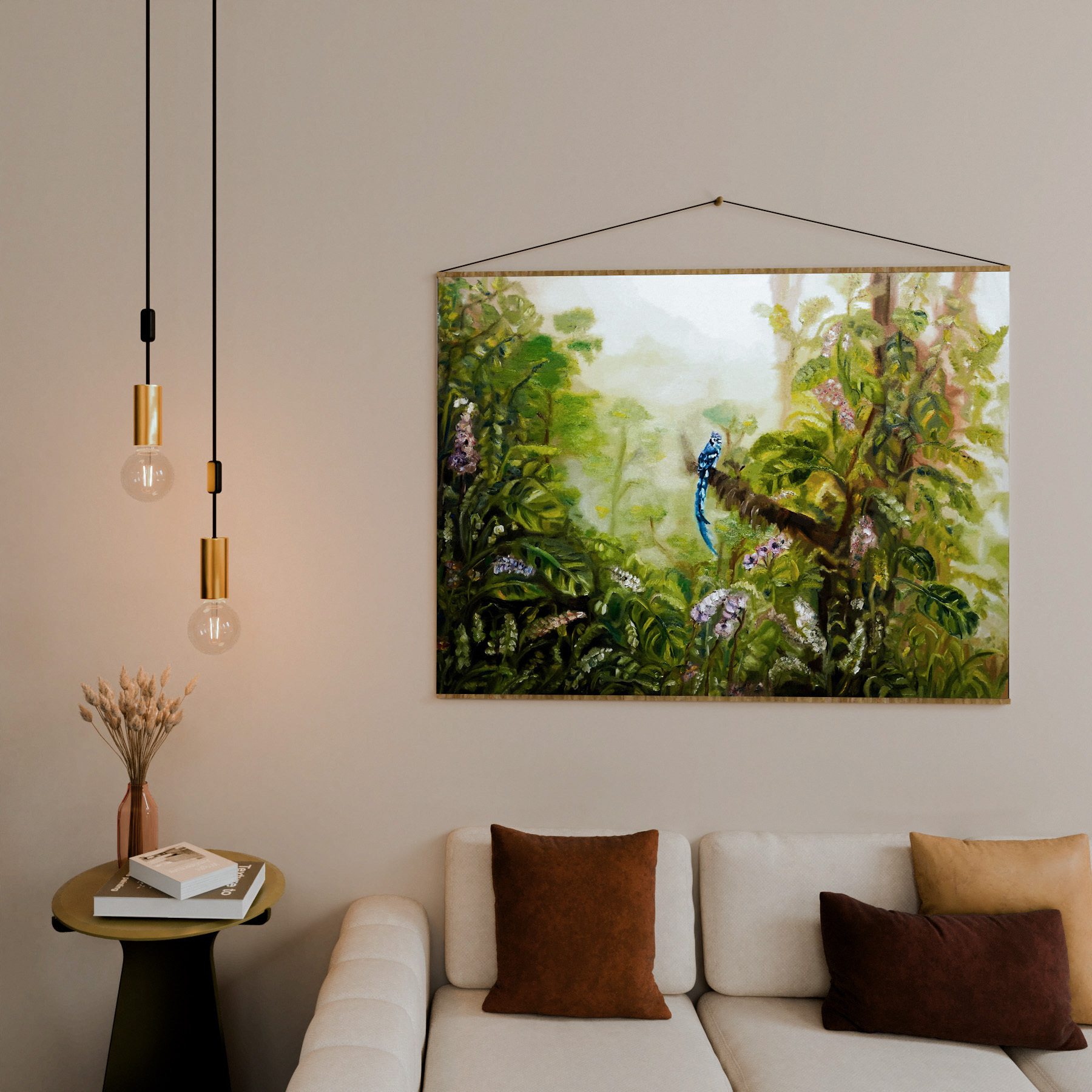 Ręcznie malowany obraz botaniczny — Przystanek Amazonia | Wallfam